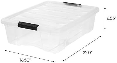IRIS USA 2-Pack 27 Quart Storage Bins with Lids, Clear - Image 2