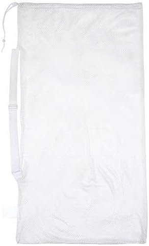 Champion Sports Mesh Equipment Bag – Heavy-Duty Nylon Drawstring Bag with Lock & ID Tag, Breathable Storage Sack for Balls, Swim Gear, Laundry & Toys, Multiple Sizes & Colors by ChampionSports