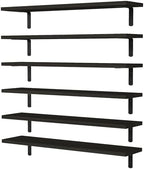 WOPITUES 24'' Long Floating Shelves for Wall Decor & Storage, Black by WOPITUESOfficial