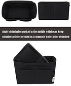 LEXSION Felt Purse Organizer Insert, Tote Bag Shaper Dividers with 5 Sizes - Image 2