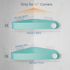Sotfamily Plastic Shower Caddy Corner (for 90° Only), 4 Pack, Turquoise - Image 2