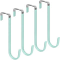 FYY Over the Door Hooks, Single-Hanger 4 Pack, Fits Doors 1.6" Green by FYY