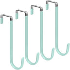 FYY Over the Door Hooks, Single-Hanger 4 Pack, Fits Doors 1.6" Green by FYY