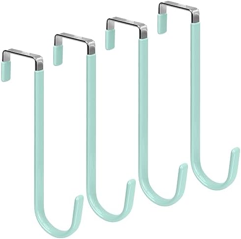 FYY Over the Door Hooks, Single-Hanger 4 Pack, Fits Doors 1.6" Green by FYY