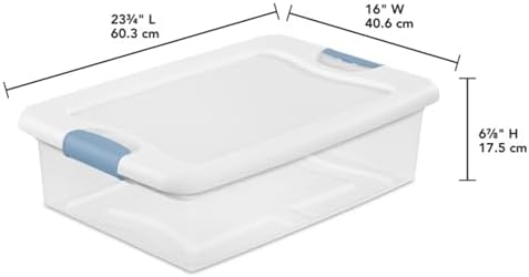 Sterilite Latching Box with Lids for Home and Office, 32 Quart, 24-Pack | Heavy-Duty and Stackable Plastic Containers with Latches for Closet, Cabinet, Bedroom, Bathroom and Dorm Room Organization - Image 3