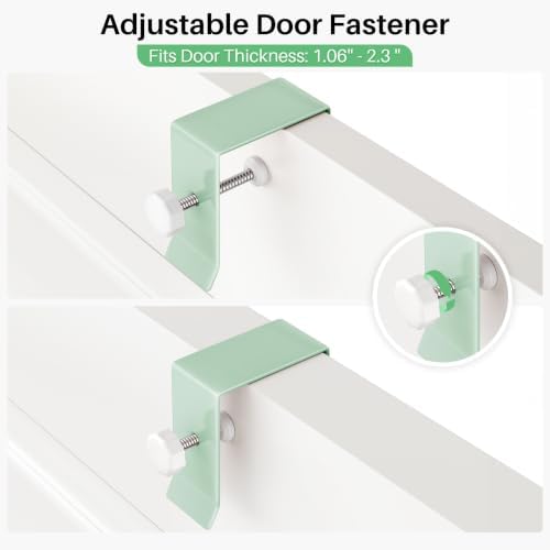 SNTD 8 Tiers Over the Door Organizer, 17" W x 6" D x 69" H, Green - Image 3