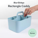 BLUE GINKGO Stackable Organizer Caddy, Rectangle, Blue, Made in Korea - Image 2