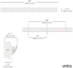 Umbra Flip Coat Rack, Wall Mount 8-Hook, Space Saving, White/Nickel - Image 3
