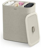 Joseph Joseph Tota Trio 90 liter/23.8 gallon Laundry Hamper Separation Basket with lid, 3 Removable Washing Bags with Handles- Ecru by Unknown