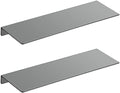 Danpoo 16 inch Gray Metal Floating Shelves for Wall Organizer & Storage, Display Shelves for Bathroom, Living Room, Kitchen, Bedroom(2-Pack) by Danpoo-ForYourHome