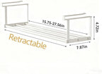 Under-Shelf Expandable Shoe Rack Organizer, White Metal, 40-70cm Width Adjustable, Cabinet Storage for Closet，Retractable Shoe Rack Organizer，Expandable（4 Pcs） - Image 2