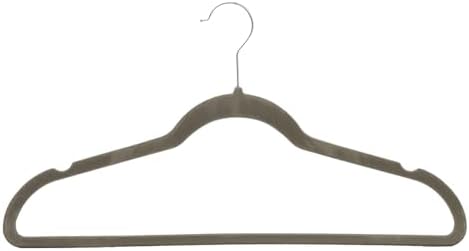 Amazon Basics Slim Velvet Non-Slip Space Saving Suit Clothes Hangers, Sturdy Metal, Gray/Silver, 30-Pack - Image 6