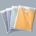 Clothes Packaging Bags for Shipping, 200 Count 10x13 inch Frosted Zipper Plastic Bags for Clothing, Clear Plastic Apparel Bag for Packaging T-Shirt, Shirt, Document, 3 Mil, with Vent Holes by Svaldo