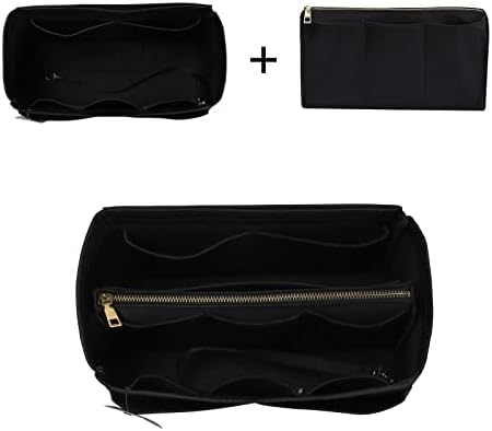 ZTUJO Purse Organizer Insert, Felt Bag Organizer with Metal Zipper, Handbag & Tote Shaper, For Speedy Neverfull Tote, 7 Sizes - Image 5