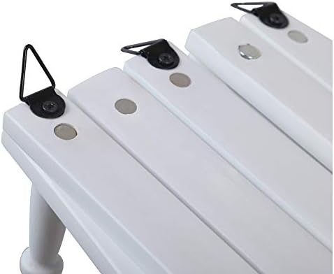 WEBI Accordion Wall Hanger,Expandable Wooden Coat Rack,Accordion Hat Rack for Wall for Hats,Caps,16 Peg Hooks,White,2 Packs - Image 3