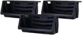 Mighty Tuff Heavy Duty Nesting Stack Bins, Pack of 3, Extra-Large Handles, Wide Front Opening, Interlocking, Stack Vertically, Holds Up to 100 Pounds, Black by MightyTuff