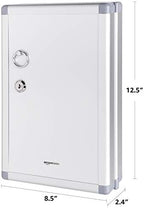 Amazon Basics Cabinet Key lock Box, Silver, 12.5"D x 8.5"W x 2.45"H - Image 3