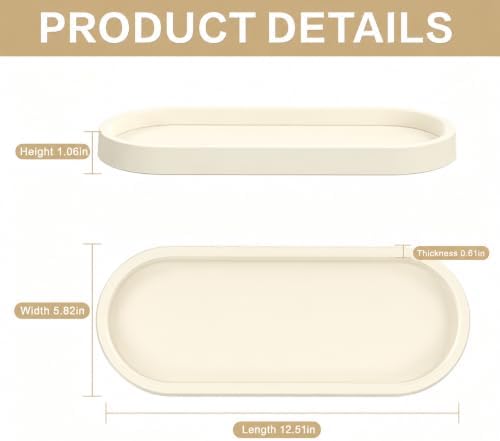 Bathroom Tray,Vanity Tray,Perfume Tray for Makeup,Perfume,Trinket - Image 4