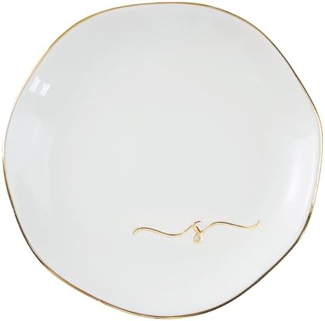 InnoBeta Jewelry Tray, Initial Ring Dish, Ceramic Trinket Dish, Letter S by InnoBeta