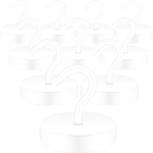 Neosmuk Magnetic Hooks Steel Tube Design for Cruise,130lb+ White,10 Pack by Neosmuk