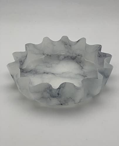 Andreas Silicone LP4-387 White Marble 4" Lillie Pad by DecorativeSiliconeProducts