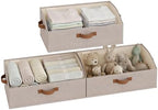 StorageWorks Closet Storage Bins Trapezoid, Brown and Beige, Large, 3-Pack by StorageWorks