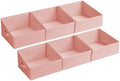 DIMJ Closet Storage Bins - Fabric Storage Baskets for Shelves, Collapsible Clothes Organizer with Handles for Purse, Toys, Books, Towel, Clothes, PInk, 6 Bins 11.4"x11.4"x7.8" by DiMJ