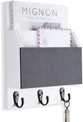 Key and Mail Holder for Wall Mount, Mail Holder with Chalkboard by Lucundm