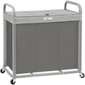 STORAGE MANIAC Laundry Hamper 3 Section with Lid Rolling Laundry Basket by STORAGEMANIAC