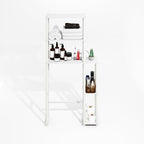 Furinno Turn-N-Tube Over The Toilet Storage, 5-Shelf Over The Toilet Organizer, Freestanding Space Saver Bathroom Shelf, for Bathroom Organizers and Storage, Plain White - Image 7