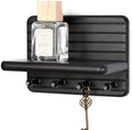Rebee Vision Key Holder Wall Mount with 4 Key Hooks for Room Decor, Black by REBEEVISION