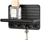 Rebee Vision Key Holder Wall Mount with 4 Key Hooks for Room Decor, Black by REBEEVISION