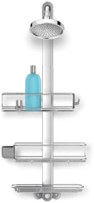 simplehuman Adjustable and Extendable Shower Caddy Large, Stainless Steel and Anodized Aluminum by Unknown
