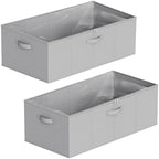 SpaceAid 2 Pack 10" High Under Bed Storage Containers, Large Underbed Storage Organizer Bins with Lids for Bedroom, Dorm, Clothes, Closet Organization, Bed Sheets and Blankets (Gray) - Image 7