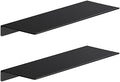 Danpoo 16 inch Metal Floating Shelves for Wall Organizer & Storage, Display Shelves for Bathroom, Living Room, Kitchen, Bedroom(Matte Black, 2-Pack) by Danpoo-ForYourHome