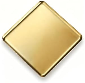 VREATC Small Gold Tray, 7.8" Stainless Steel Square Serving Tray by VCREATC-VCREATEFORCUSTOMER