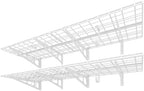 FLEXIMOUNTS 2-Pack 2x6ft Garage Shelving with Hooks, 1400lbs Load, White by FLEXIMOUNTS