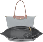 LOUKAYCCI Felt Purse Organizer Insert for Longchamp Le Pliage M Handbag Insert (Light Grey, Medium) by LOUKAYCCIPREMIUMBRAND
