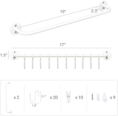 Mkono Hat Organizer Hat Rack for Wall Storage Holder with 20 Hooks Set of 2 - Image 7