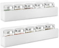 9 Inch Acrylic Spice Rack Wall Mount, White, 2 Pack by Douildhaiy