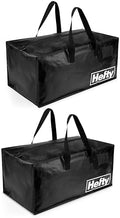 Hefty Moving Bag – Extra Large Double Zipper Backpack – Heavy Duty, Water Resistant, Foldable, Reusable Packing & Storage Tote with Shoulder Straps for Garage and Basement Organization – 2 Pack by Hefty