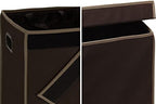 Simple Houseware Double Laundry Hamper with Lid & Removable Bags, Brown - Image 6