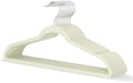 Ivory Velvet Hangers 20 Pack, Slim Space Saving Suit Hangers for Closet Organizer, Rotating Silver Hook, Non Slip Clothes Felt Hanger Heavy Duty for Coat,Shirt, Pants, Camisole, Dress by MLKJHHI