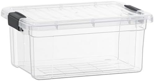Superio Clear Storage Box with Lid, 36 Quart Plastic Container Bins for Organizing, Stackable Crates, BPA Free, Non Toxic, Odor Free, Organizers for Home, Office, School, and Dorm by Superio