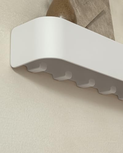 Kazai. Key Holder for Wall 'Tone' | Minimalist Key Hooks Design from Berlin | Modern Key Hanger with Metal Shelf | Key Hook Wall Mounted as Hallway Furniture | White - Image 4