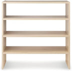 Whitmor Wood Stackable 2-Shelf Shoe Rack, White Oak, 24 inches，2 Pack - Image 6