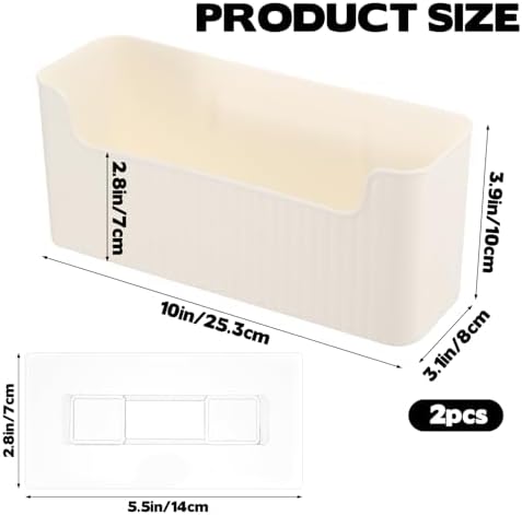 Rainmae 2 Pack Kitchen Cabinet Door Organizer, Lid Organizer Inside Cabinet Wall Mounted Plastic Storage Box Under Sink Door Organizer Lunchbox Lid Container for Kitchen Bathroom Organization - Image 2