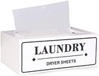 Dryer Sheet Holder Dispenser Container, Space Saving Laundry Room Organization and Storage, Farmhouse Decor, Fabric Softener Dispenser Containers, White by magicsewingmachine
