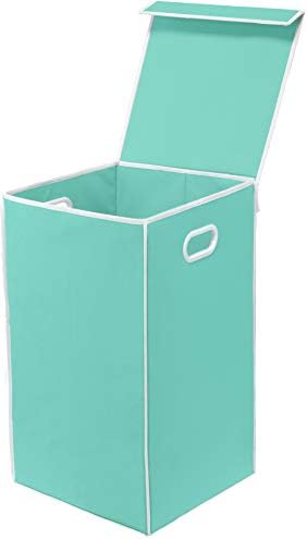 Simple Houseware Foldable Laundry Hamper Basket with Lid, Turquoise by SimpleHouseware