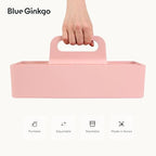 BLUE GINKGO Stackable Organizer Caddy, Long, Pink, Made in Korea - Image 5